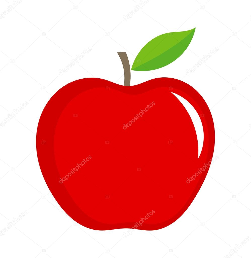 Red apple illustration — Stock Vector © Studiobarcelona #124180020