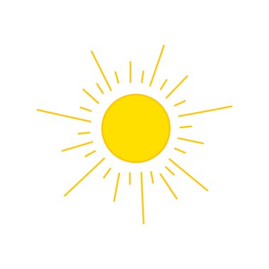 Güneş çizim vektör