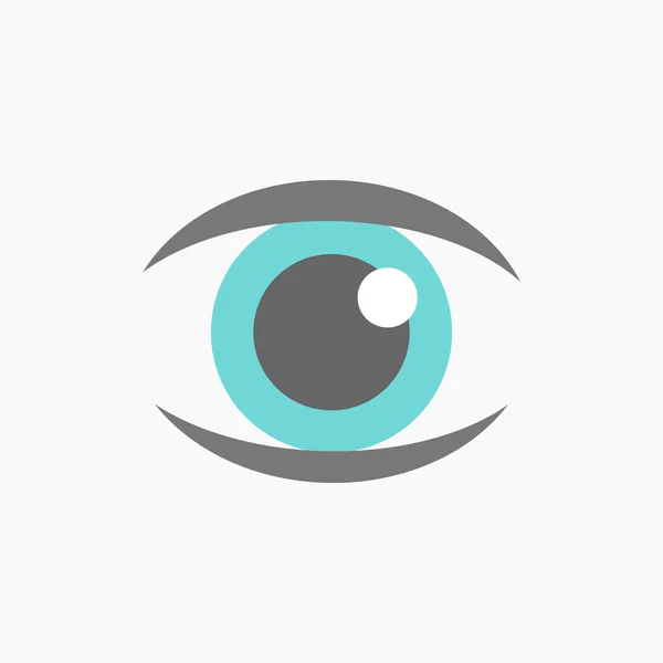 Blått øyeikon vektor – stockvektor