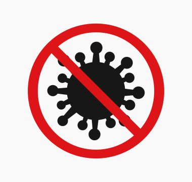Coronavirus COVID işaretini durdurdu. Vektör illüstrasyonu.