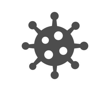 Coronavirus COVID virüs sembolü şekli. Vektör illüstrasyonu.