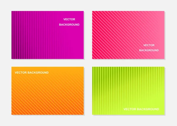 Moderne Lebendige Farben Farbverlauf Vektor Gestreifte Hintergründe Geometrische Muster — Stockvektor