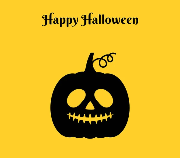 Feliz Halloween Jack Linterna Tarjeta Calabaza Ilustración Vectorial — Archivo Imágenes Vectoriales