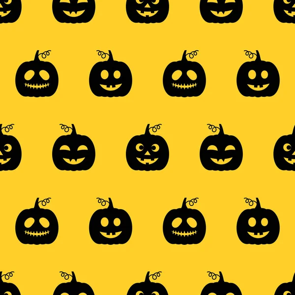 Halloween Dýně Bezešvé Vzor Vektorová Ilustrace — Stockový vektor