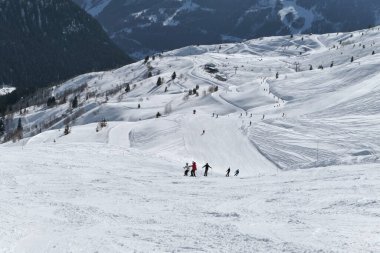 Fransa, La Rosiere 'de kayak pisti. Alpler kış manzarası.
