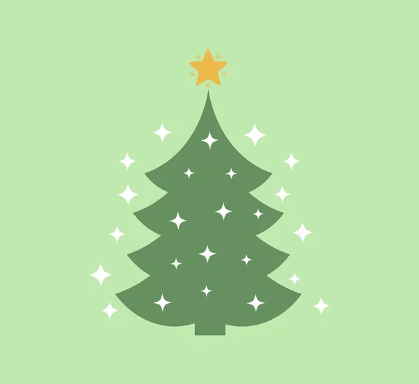 Roztomilý Vánoční Stromek Vektorová Ilustrace — Stockový vektor