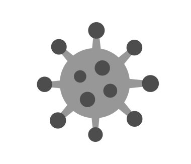 Coronavirus COVID virüs sembolü şekli. Vektör illüstrasyonu.