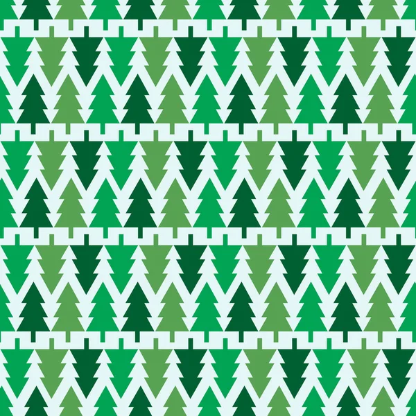 Christmas Trees Green Seamless Pattern Vector Illustration — Stock Vector