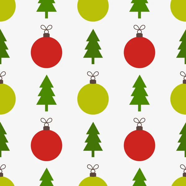 Patrón Sin Costura Rojo Verde Navidad Ilustración Vectorial — Archivo Imágenes Vectoriales