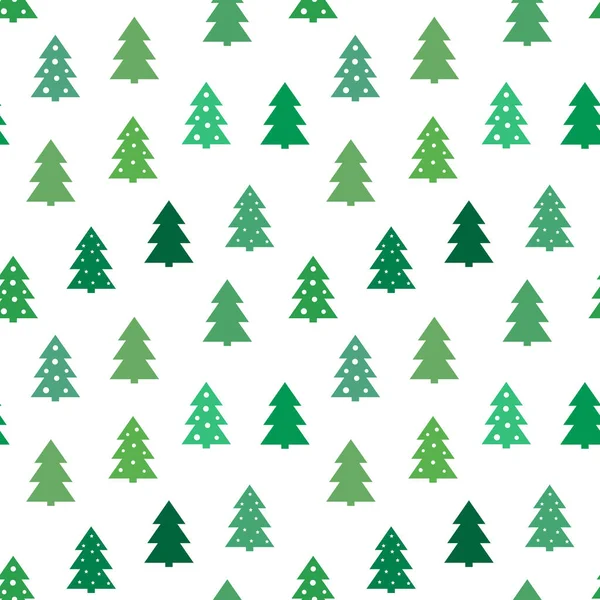 Arbres Noël Vert Motif Sans Couture Illustration Vectorielle — Image vectorielle