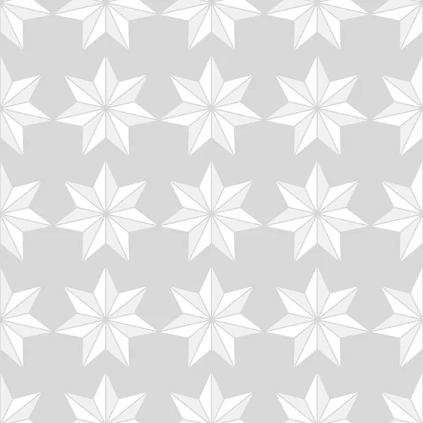 Bílý Papír Hvězdy Šedý Vzor Pozadí Struktura Vektorové Ilustrace — Stockový vektor