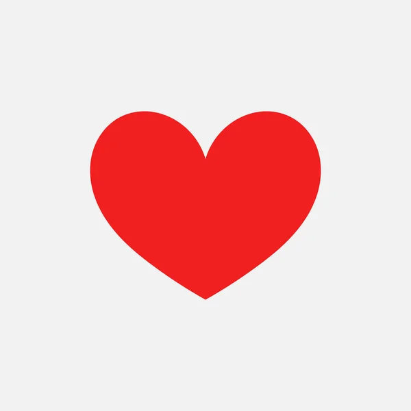 Corazón Rojo Icono Diseño Plano Ilustración Vectorial — Archivo Imágenes Vectoriales