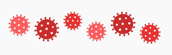 Coronavirus Virüsü Sars Cov Model Kırmızı Sembol Şeklinde Vektör Illüstrasyonu — Stok Vektör