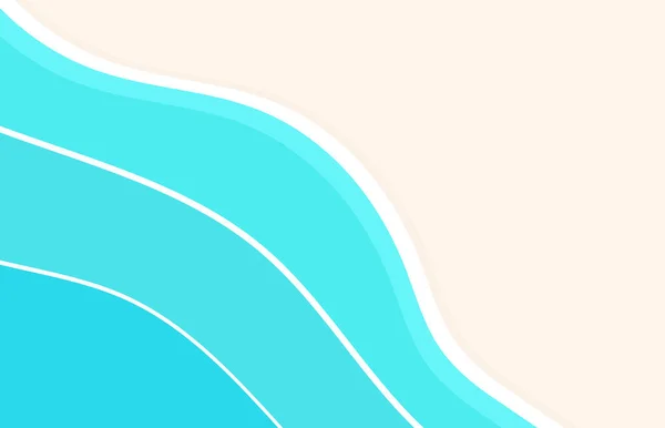 Paradise Beach Sea Waves Background Vector Illustration — Stock Vector