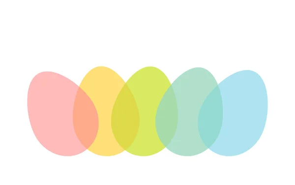 Œufs Pâques Collection Transparente Colorée Oeufs Pâques Illustration Vectorielle — Image vectorielle
