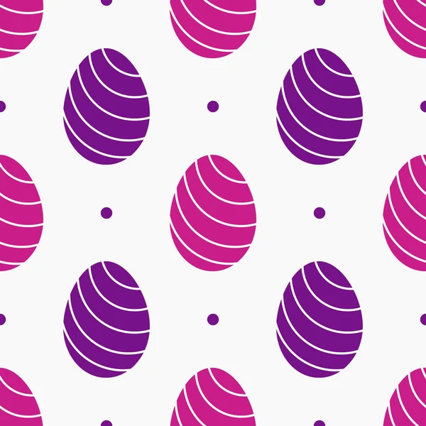 Huevos Pascua Patrón Inconsútil Púrpura Ilustración Vectorial — Vector de stock