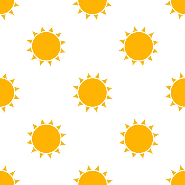 Sonnen Nahtlose Muster Sonnentapete Vektorillustration — Stockvektor