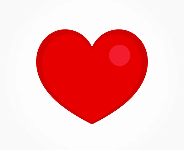 Red Big Heart Icon Design Element Vector Illustration — 图库矢量图片