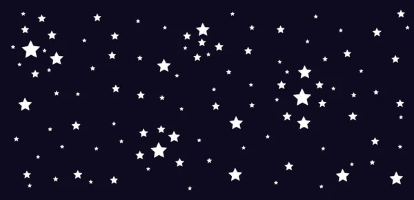 Звезды Ночном Небе Темно Синий Фон Векторная Иллюстрация — стоковый вектор