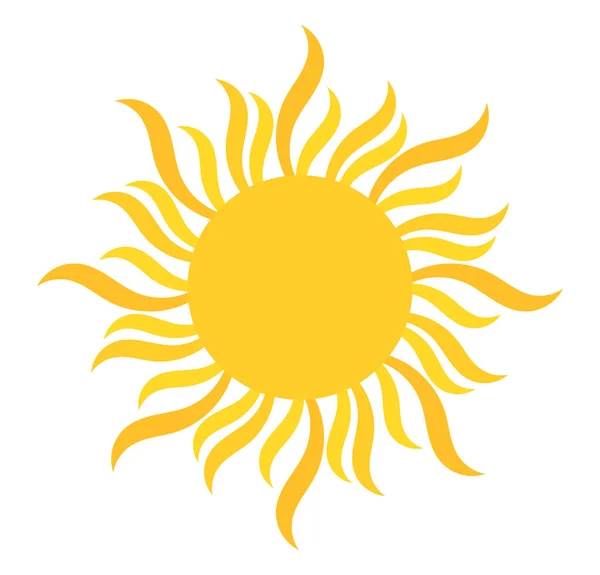 Icône Soleil Symbole Solaire Illustration Vectorielle — Image vectorielle
