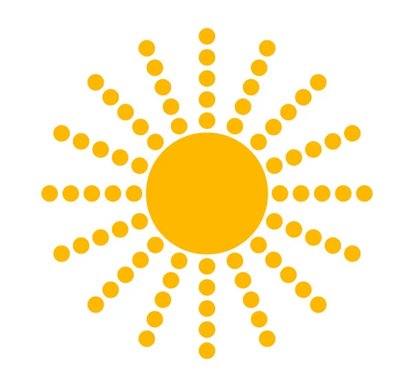 Sun Shining Icon Abstract Sun Symbol Vector Illustration — 图库矢量图片