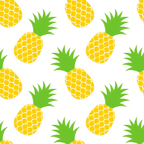 Ananas aromalı, dikişsiz desen. Vektör illüstrasyonu.