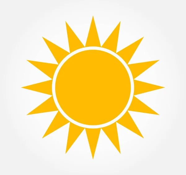 Icône Design Sun Flat Élément Design Illustration Vectorielle — Image vectorielle