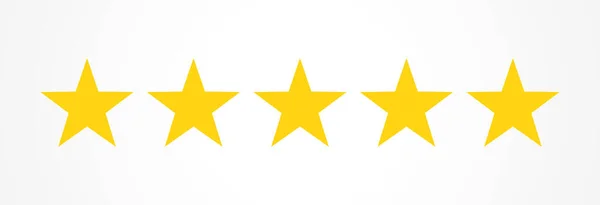 Vijf Sterren Kwaliteit Rating Pictogrammen Vectorillustratie — Stockvector