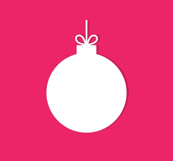 Kerstbal Roze Achtergrond Kerstbal Ornament Vectorillustratie — Stockvector