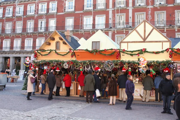 Mercado de Navidad en Madrid — Foto de Stock