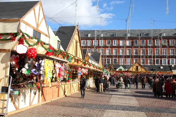 Christmas market in Madrid — Stock Photo, Image