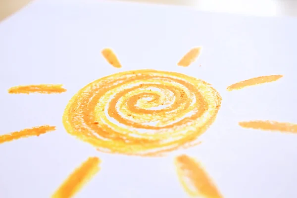 Hand drawn sun — Stock Photo, Image