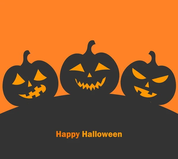 Jack o 'lanterne citrouilles d'Halloween — Image vectorielle