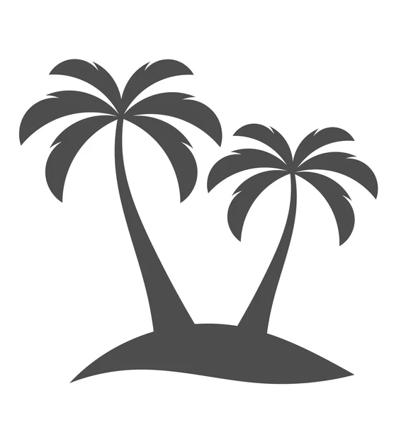 Palm trees on island — Stock Vector