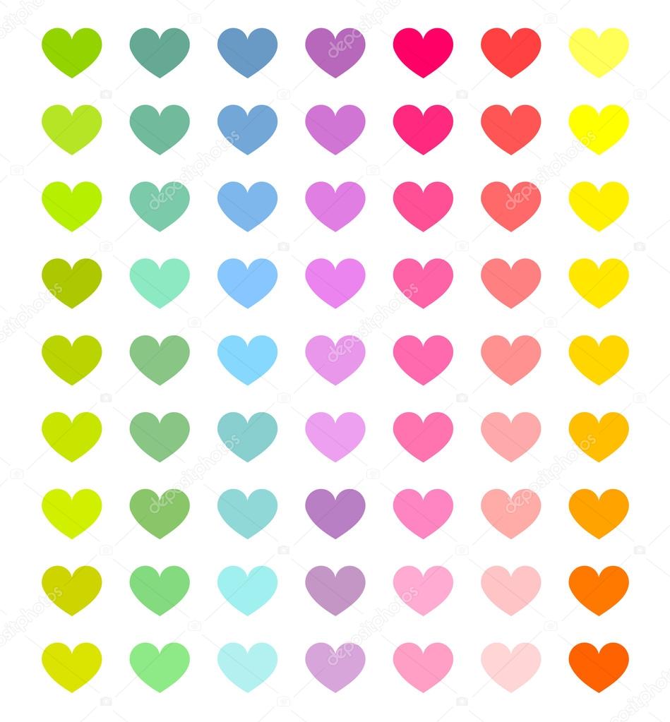 Colorful Hearts Set Vector Image By C Studiobarcelona Vector Stock Colorful Hearts Set Vector Image By C Studiobarcelona Vector Stock
