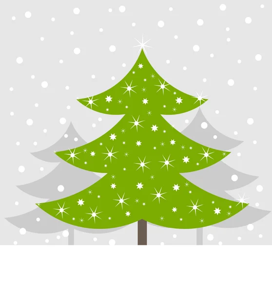 Cartão de árvore de Natal — Vetor de Stock