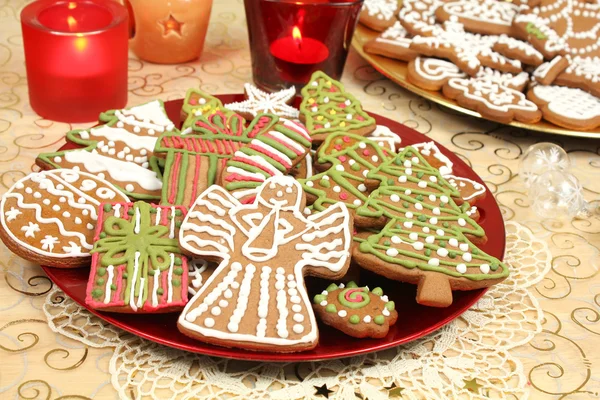 Kerst peperkoek koekjes — Stockfoto