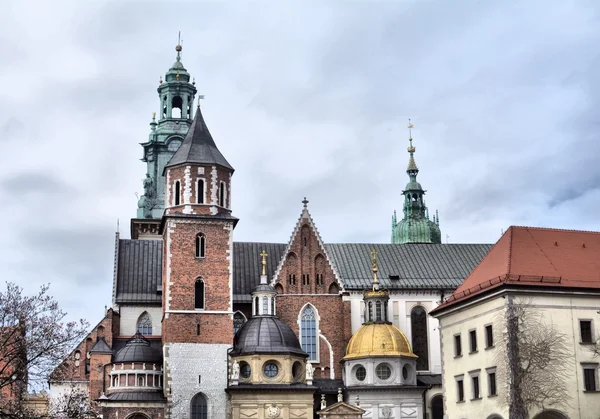 A Wawel-kastély homlokzati — Stock Fotó