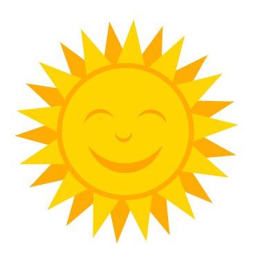 Turuncu gülümseyen güneş