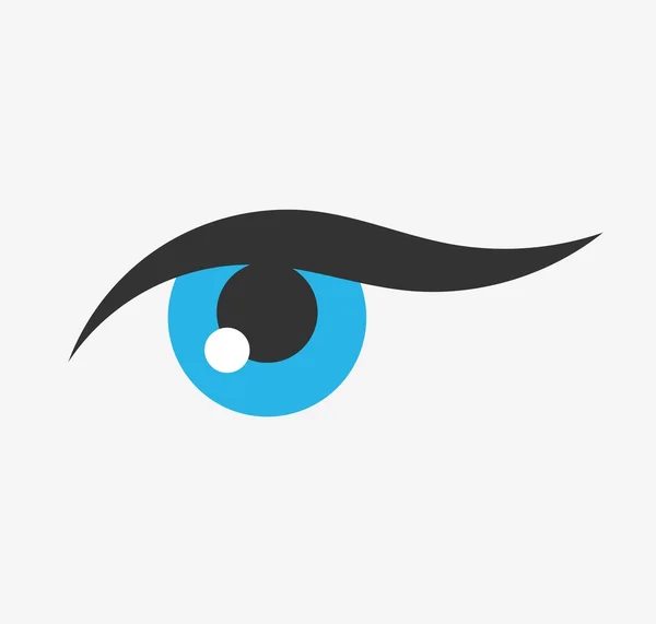 Pictogram van een blauw oog — Stockvector