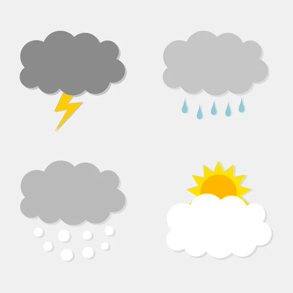 Weather clouds set — Stock Vector