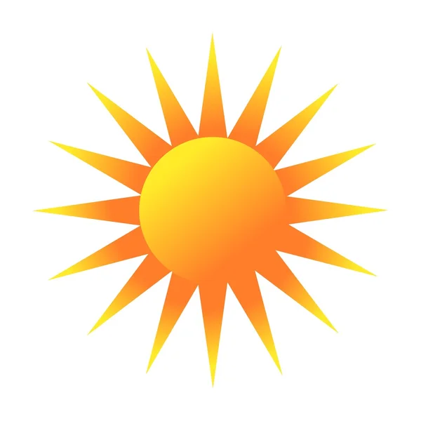 Icono Sol naranja — Vector de stock