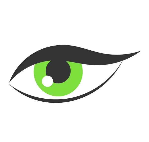 Female Green eye — Stock Vector