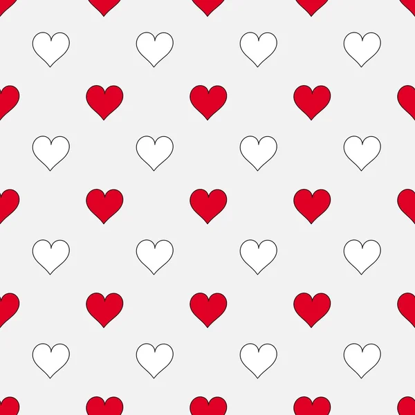 Hearts seamless pattern. — Stock Vector
