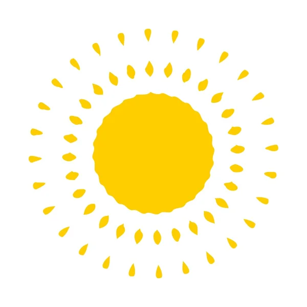 Oranje zon pictogram — Stockvector
