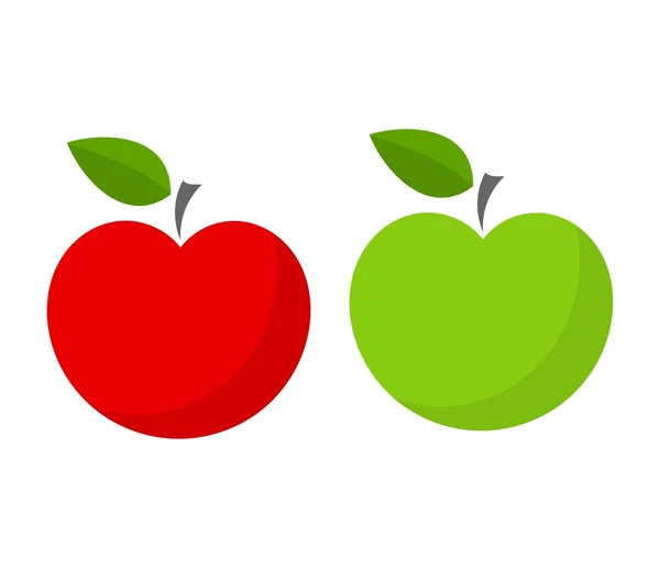 Manzanas rojas y verdes — Vector de stock