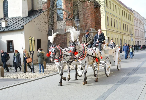 Dorożką w Krakowie — Zdjęcie stockowe