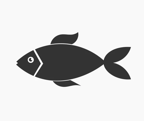 Silueta de pescado — Vector de stock