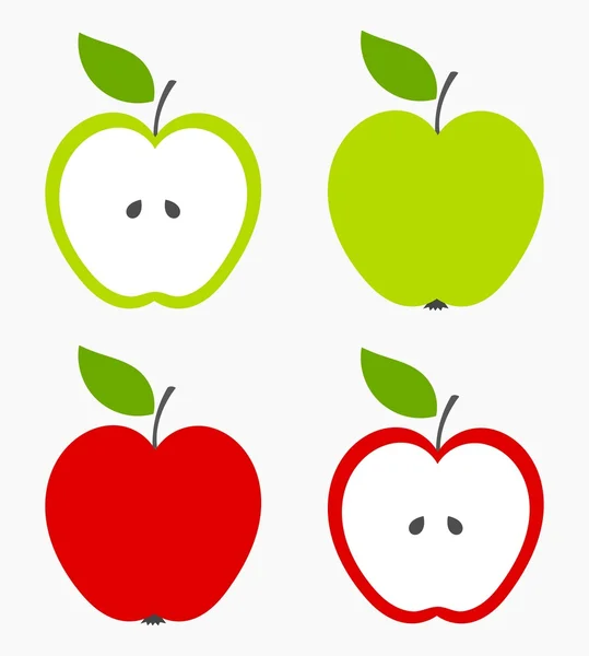 Manzanas — Vector de stock