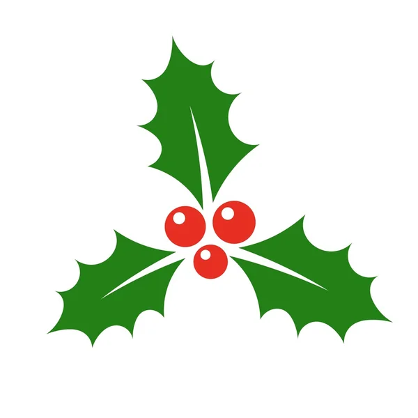 Weihnachtssymbol Stechpalme — Stockvektor